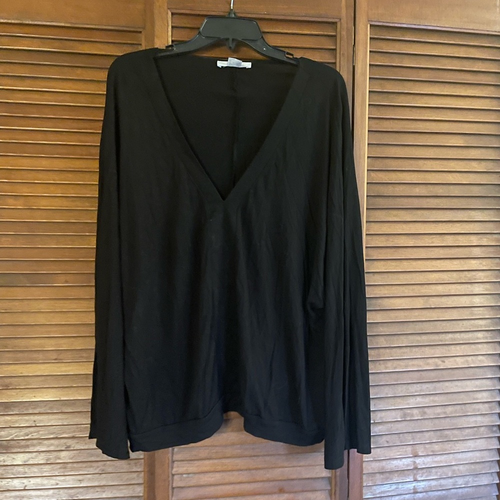 LAST CALL - Long sleeve top with deep v neck